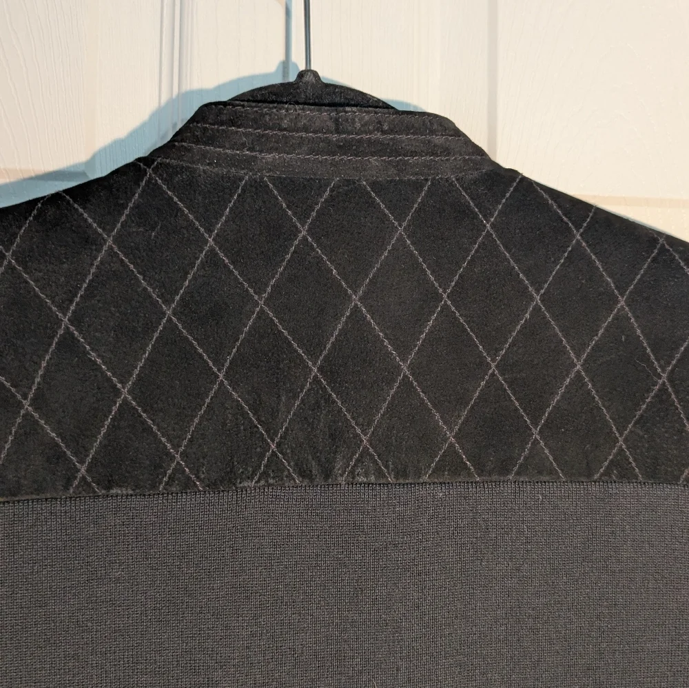 Vintage Peter Nygard Women's Jacket Suede Leather And Knit Zip Up Size M Petites - Picture 5 of 16